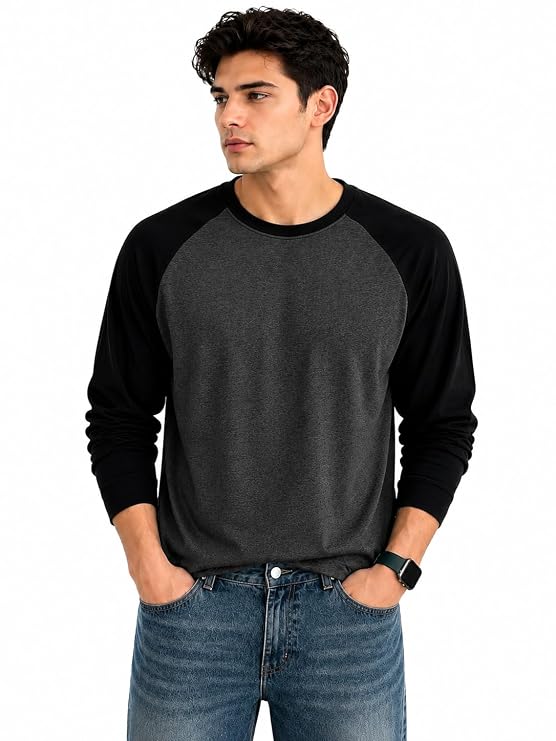 Men’s Polycotton Round Neck T-Shirt – Comfortable Regular Fit Casual Wear