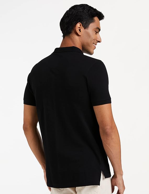 Men’s Cotton Rich Solid Polo T-Shirt – Plain Collar T-Shirt | Half Sleeve Regular Fit