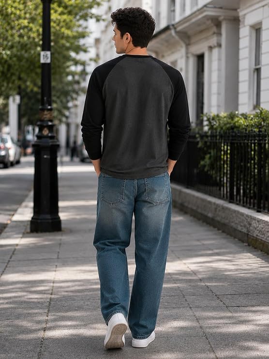 Men’s Polycotton Round Neck T-Shirt – Comfortable Regular Fit Casual Wear
