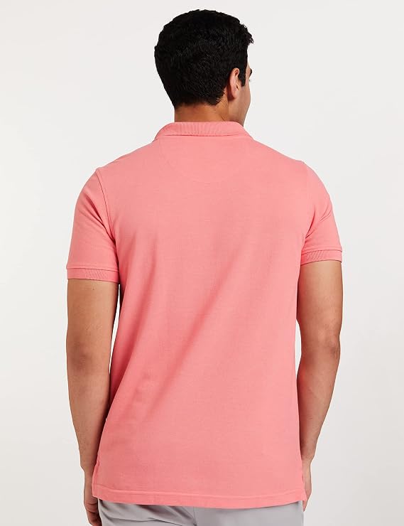 Men’s Cotton Rich Solid Polo T-Shirt | Plain Collar T-Shirt | Half Sleeve Regular Fit